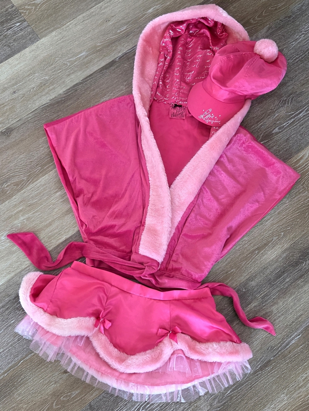 Victoria's Secret Vintage Sexy Little Things Santa Baby Cape Skirt & Hat Set Y2K